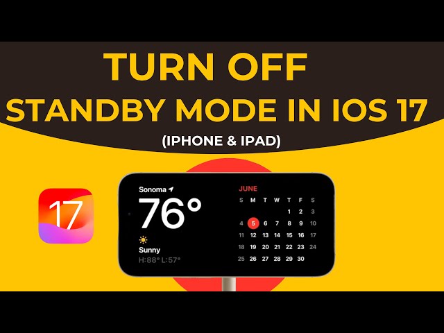 How to Turn Off Standby Mode in iOS 17