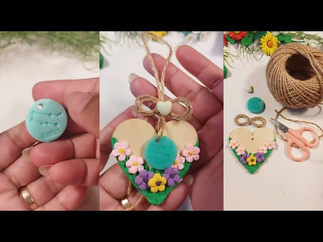 How To Make Clay Keychain/Clay Flower With Clay Gemini Constellation/DIY by Clay