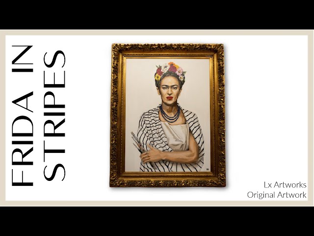 "Frida in Stripes" Original Portrait