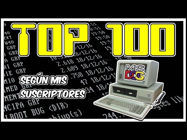 🥇Los 100 Mejores Juegos de MS-DOS de la historia según mis suscriptores (votaciones)