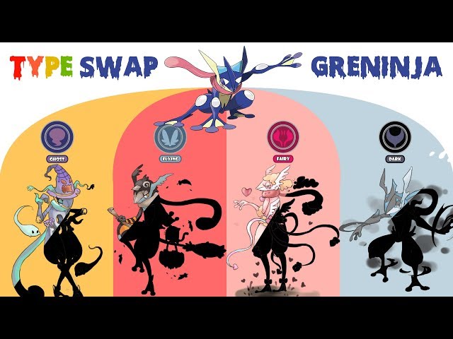 Requests #12 - Pokemon Type Swap: Greninja Dark, Ghost, Fairy, Flying - Happy Halloween !