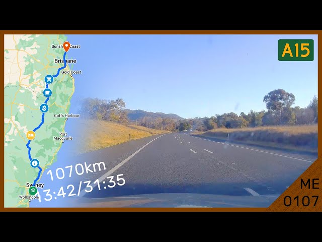 Sunshine Coast to Sydney Time Lapse! (via A15 New England Highway)