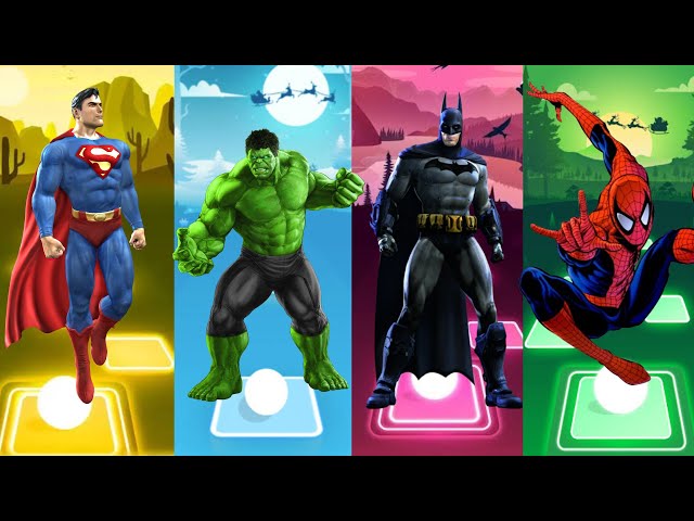 Spiderman Cartoon 🆚 Hulk 🆚 Ironman 🆚 Batman 🆚 Captain America  🎵 Who Will Win..⁉️