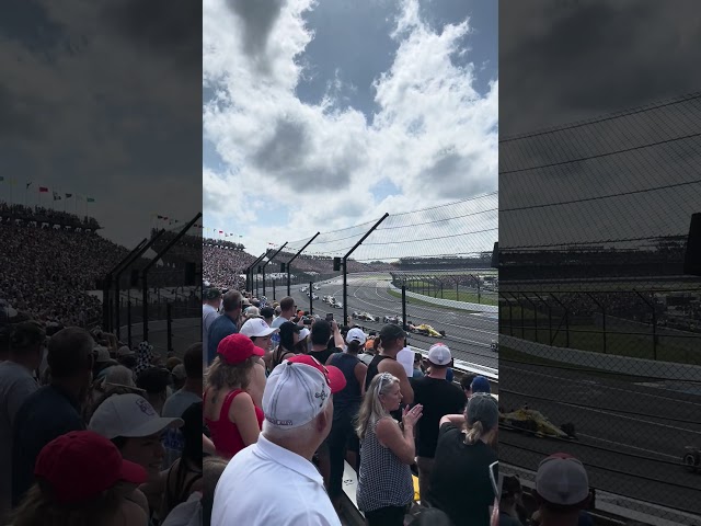 Lap 10 Restart of the 2024 Indianapolis 500 Fan Perspective/View From Stands