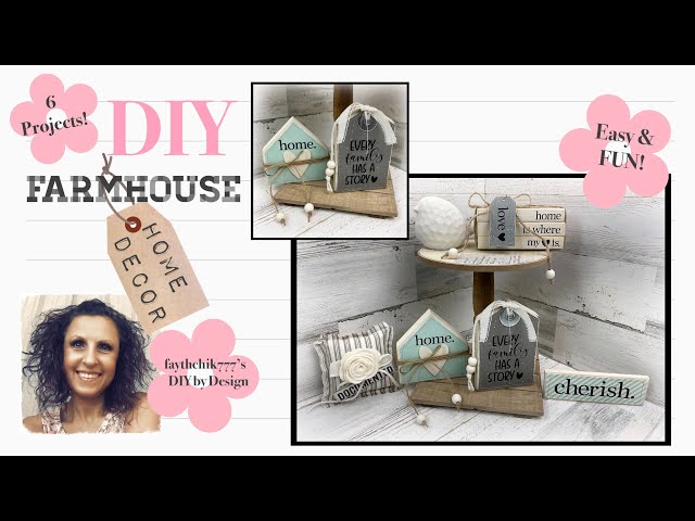 DIY Farmhouse Home Decor | DIY Tiered Tray and Decor | DIY Farmhouse Decor | DIY Farmhouse Crafts