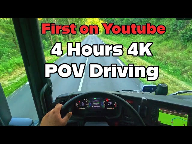 ASMR Truck Driving Across Europe 🇪🇺 ❗ 4 Hours POV Scania V8 Driving 4K