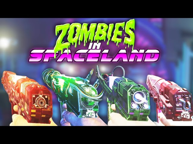 ZOMBIES IN SPACELAND - ALL UPGRADED WONDER WEAPONS! (Facemelter, Dischord, Headcutter, Shredder)