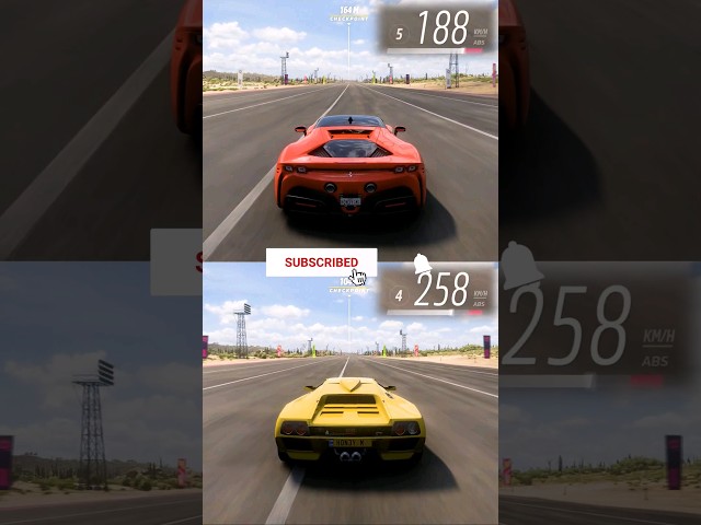 Ferrari SF90 Stradale vs Lamborghini Diablo GTR #fh5 #shortsvideo