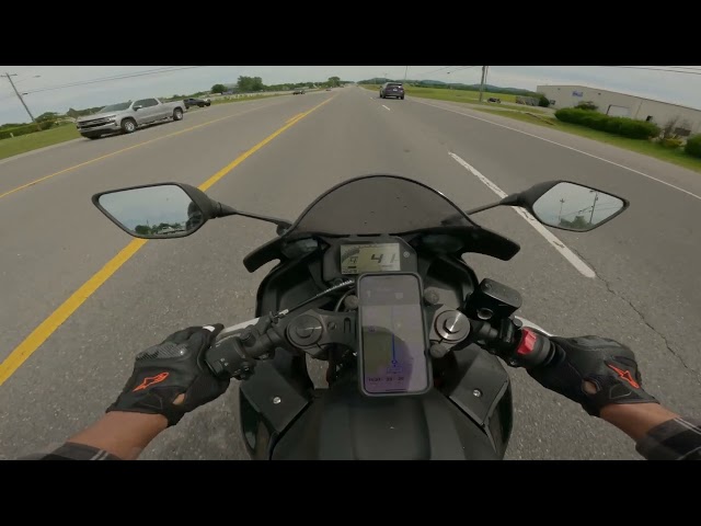 riding my first motorcycle home (yamaha r3)