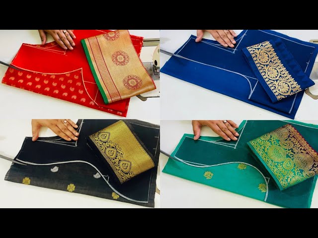 4 Paithani Saree Blouse Design Cutting & stitching Blouse Back Neck Design | Silk Saree Blouse Desig