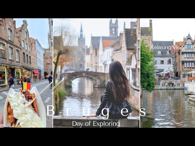 Bruges, Belgium in a Day Vlog : Exploring Europe's Most Beautiful Town | Waffles & Chocolatier Tour