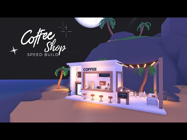 Mini Coffee Shop Speed build ✨ Sandbox Island | Adopt me Roblox