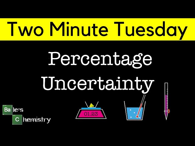 Percentage Uncertainty, Two Minute Tuesday - AQA A Level Chemistry