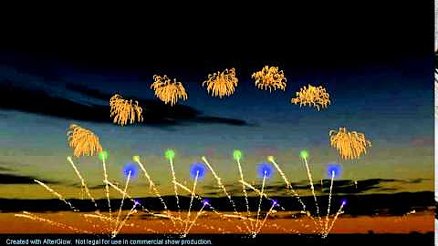 Afterglow Fireworks Simulations