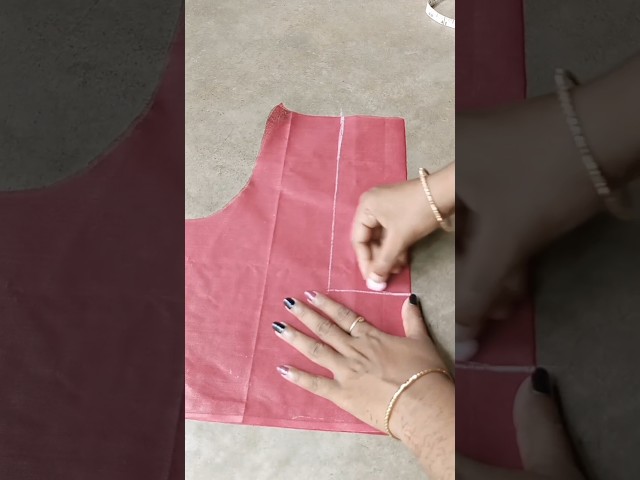 very easy blouse back neck cutting #shortvideo #