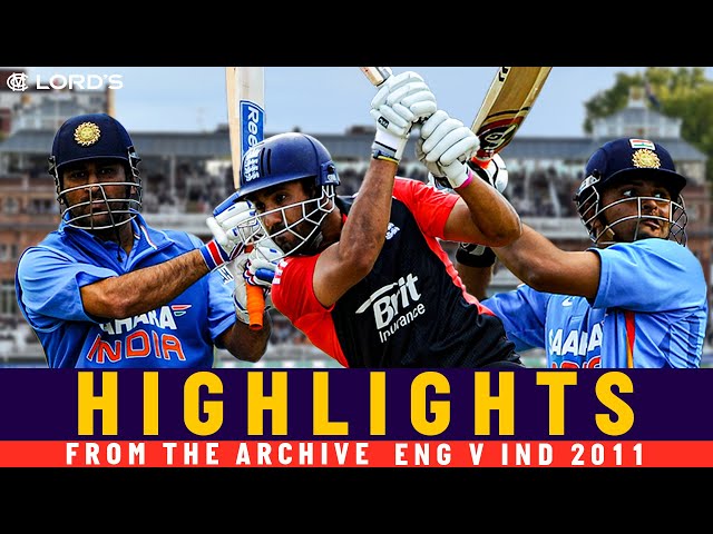 Dhoni, Raina & Bopara Star in Remarkable Tie in the Rain! | Classic ODI | Eng v India 2011 | Lord's
