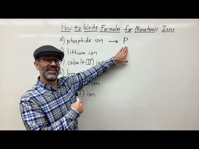 How to Write Formulas for Monatomic Ions:  Practice Problems