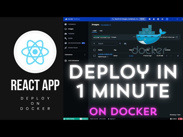 Deploy react app on docker in 1 minute