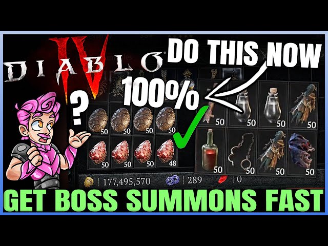 Diablo 4 - How to Get ALL Boss Summon Materials FAST & EASY - New Tips & Tricks Material Farm Guide!