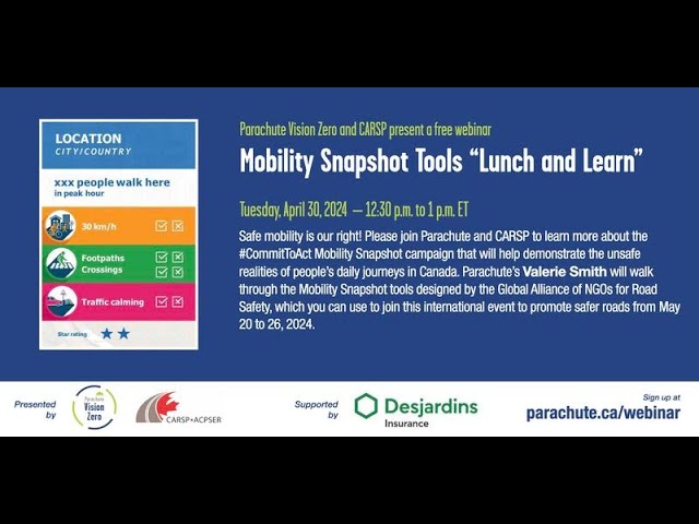 Mobility Snapshot Tools “Lunch and Learn”