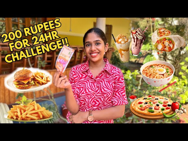 Living On Rs.200 For 24 Hours | Food Challenge | Lidiya Francis