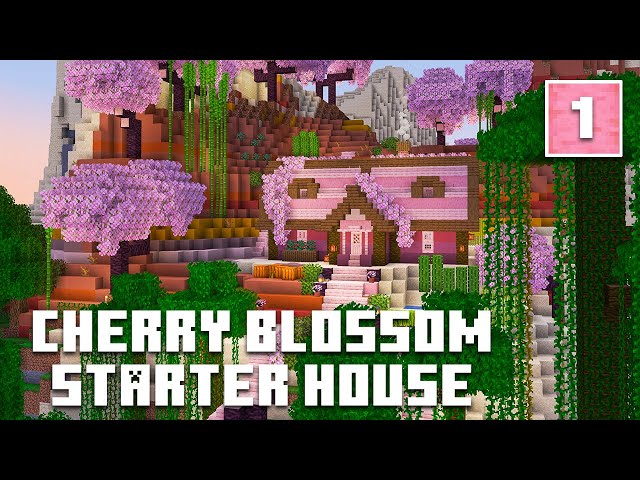 Cherry Blossom Starter House - Let's Play Minecraft 1.20 - Episode 1