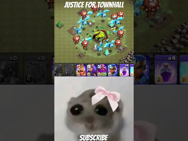 JUSTICE FOR TOWNHALL🥺 (CLASH OF CLANS)  #clashofclans #shorts #viral #youtubeshorts #clasher #coc