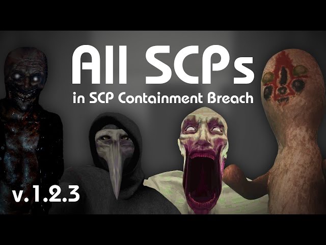 All SCPs in SCP Containment Breach (v1.2.3)