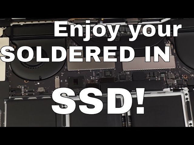 2016-11-25 Let's look at the 15" Touchbar Macbook Pro: 1st "pro" machine w/ SOLDERED IN SSD!!!