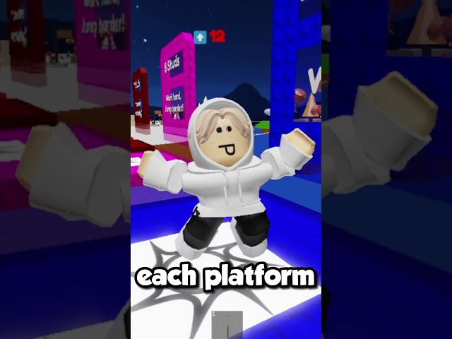 Roblox obby, but I have limited jumps.. #roblox #shorts