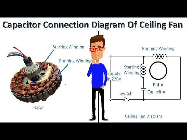Capacitor Connection Diagram Of Ceiling Fan by Earthbondhon