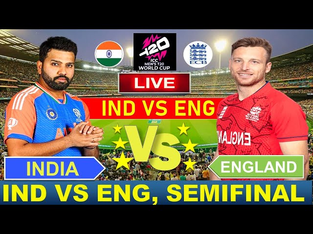 🔴Live: INDIA vs ENGLAND Semifinal T20 World Cup 2024| |IND vs ENG |#indvseng #cricketlive