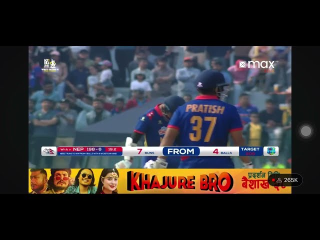 westindies vs nepal final match🇳🇵#cricket #viral @cricketassociationofnepal