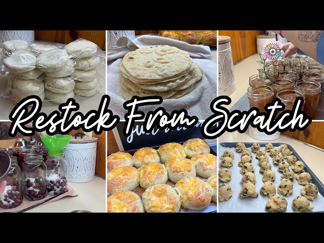 Restocking My Pantry & Freezer From Scratch || Making Homemade Food Convenient