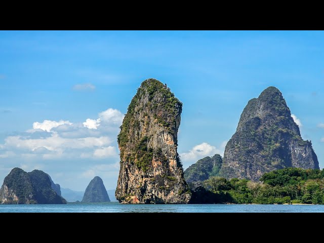 Flying Over Thailand 4k UHD | Relaxing Music Video | James Bond Island