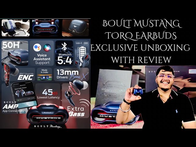 BOULT X Mustang | Torq TWS | Newly Launched | Exclusive Unboxing With Review |  Price Rs.1299-1499/-