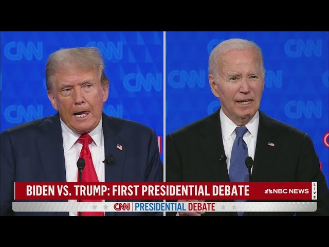 President Biden and former President Trump debate on the national stage