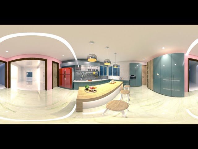 Kitchen Interior At. Ambegaon Bk. 3D 360*