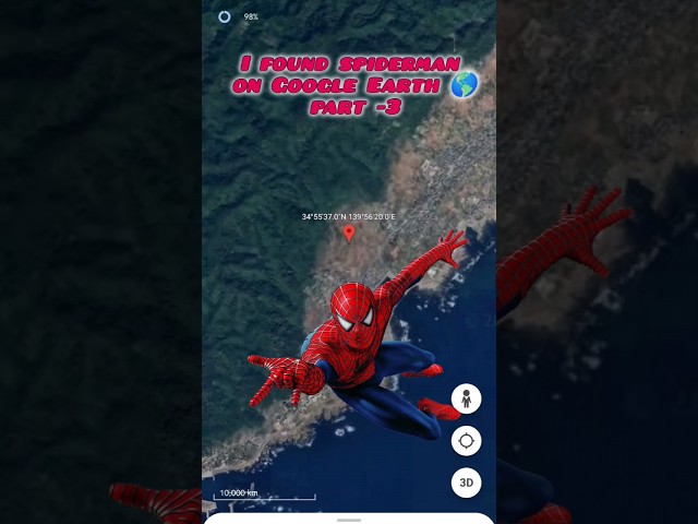 I found spiderman on Google Earth 🌎part -3#strange #earth  #trending #shorts ||