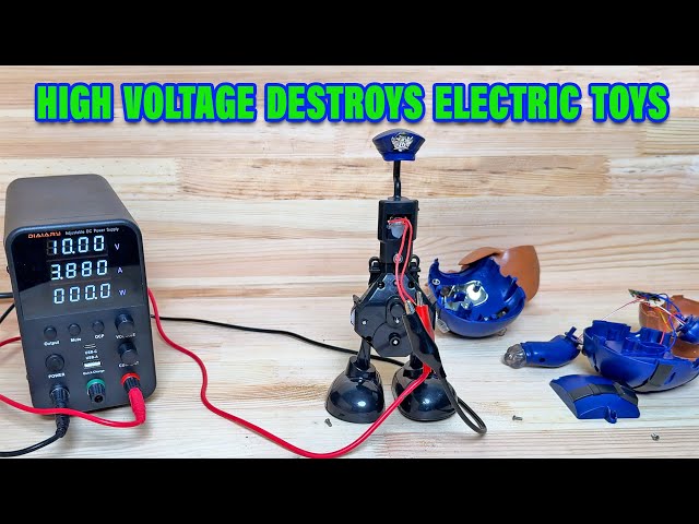 ⚡ I connected high voltage to electronic toys. Survival toys under high voltage