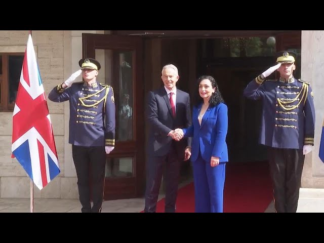 Former UK prime minister visits Kosovo for 25th anniversary of Serbian forces withdrawal