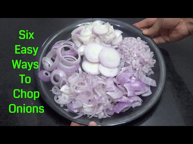 प्याज़ काटने के तरीका | 6 ways to chop Onion | How to chop Onion | Kabitaskitchen