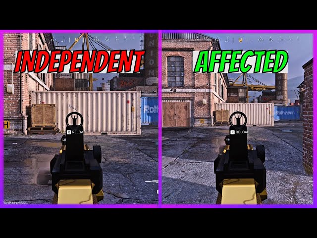 Independent vs Affected ADS Comparison (Best Field of View Warzone Settings)