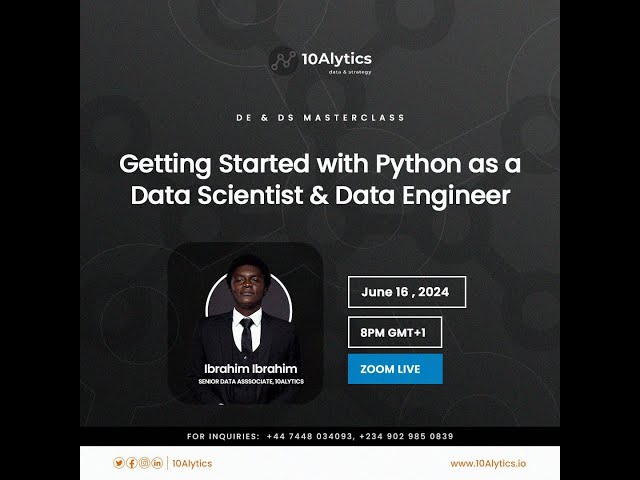 Getting started with Python as a Data Scientist & Data Engineer