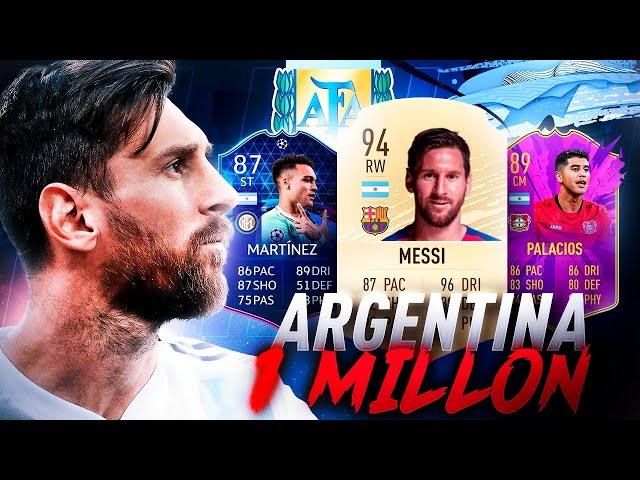MEJOR PLANTILLA ARGENTINA por 1MILLON FIFA 20!!/FUT20