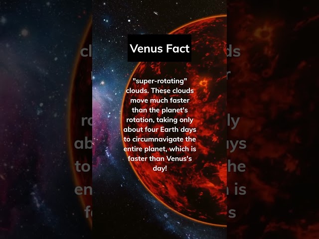 Super-rotating clouds. #universe #facts #venus #atmosphere #clouds #dailyfacts #shorts