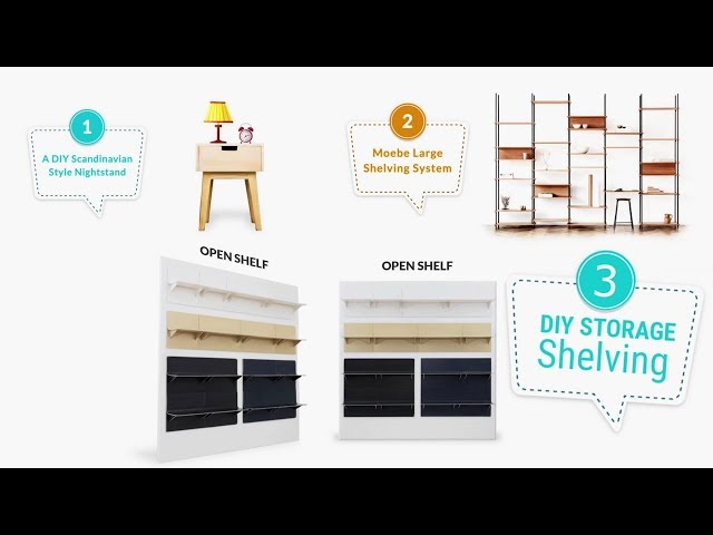 3 Clever Storage shelves DIY