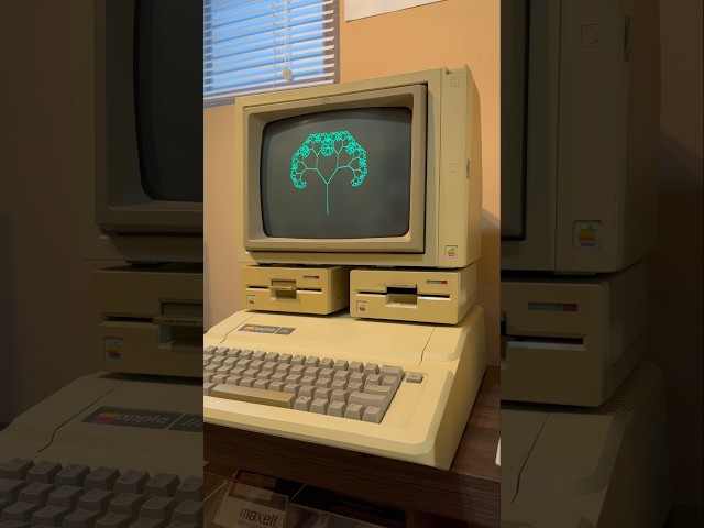 AppleSoft BASIC Fractal Tree program by @TheCodingTrain #retrocomputing #80s #programming #coding