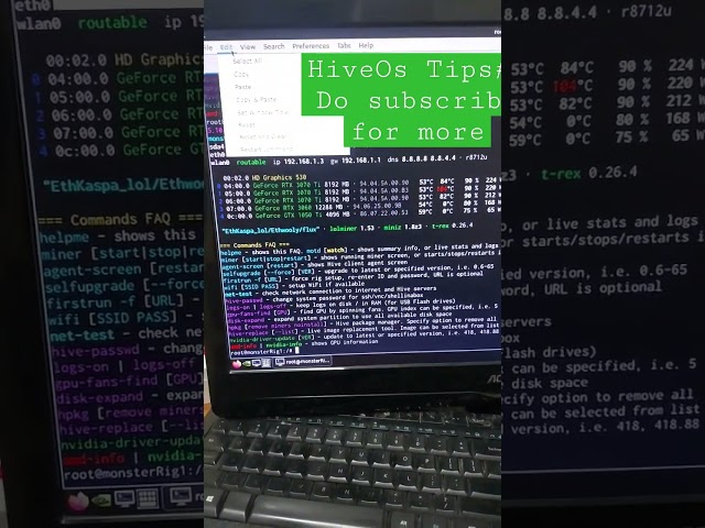 How to bring back Minerscreen without restart in HiveOs? #hiveos #tips#cryptomining #rtx3070ti