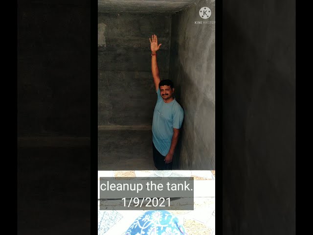 cleanup & refilling the rain water Harvesting tank..